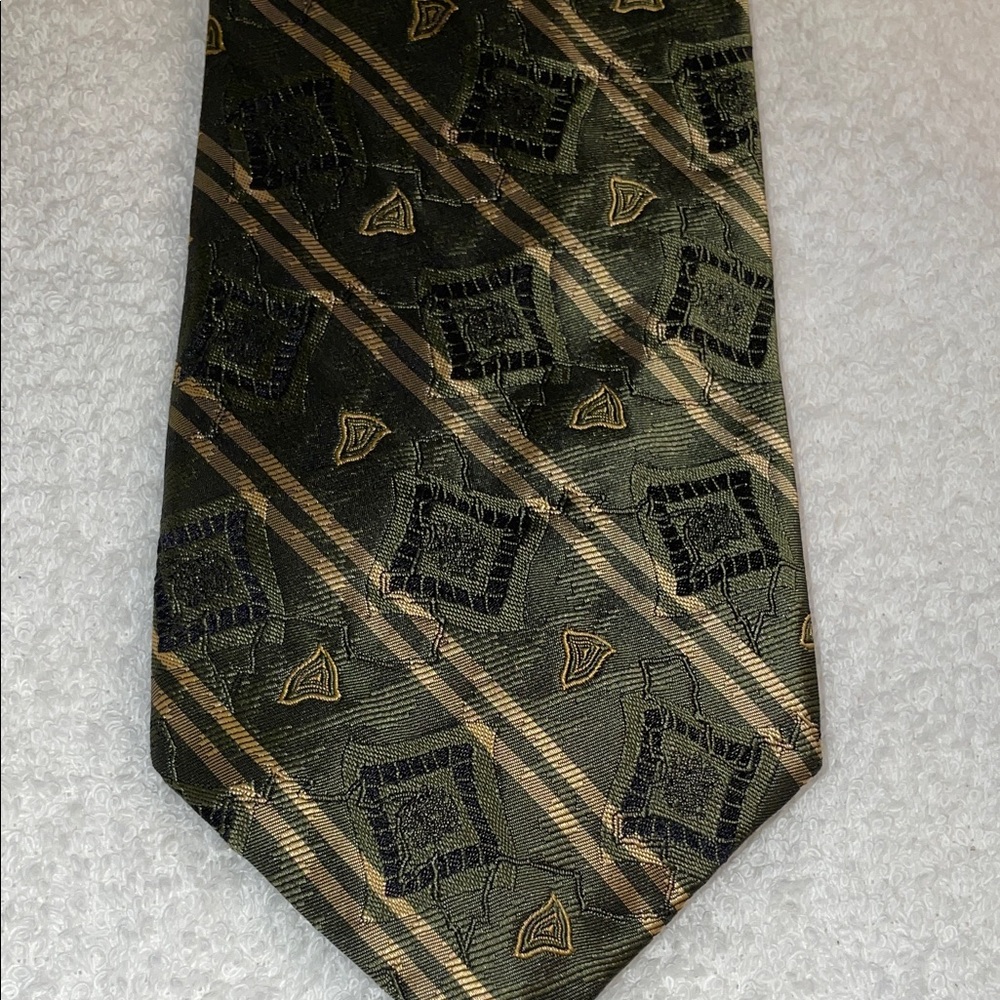 Robert Talbott Best of Class Tie - Elegant Green Patterned Men's Tie
